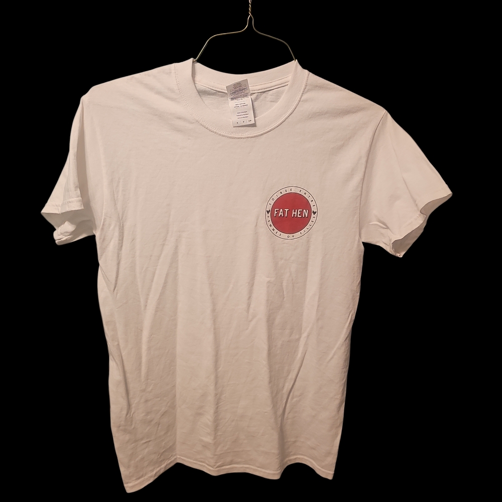 Gildan White T-Shirt with Red Logo